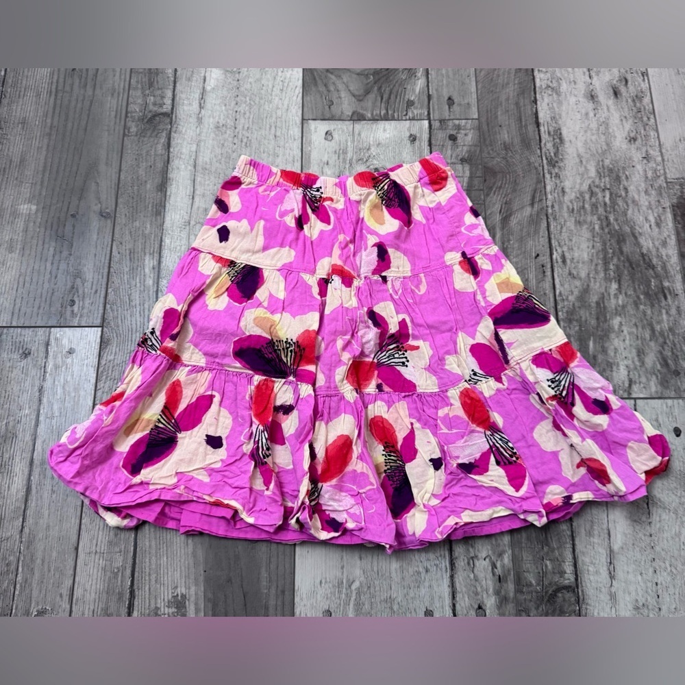 Tea Collection Girls Pink Floral Twirl Cupcake Skirt Lined 10